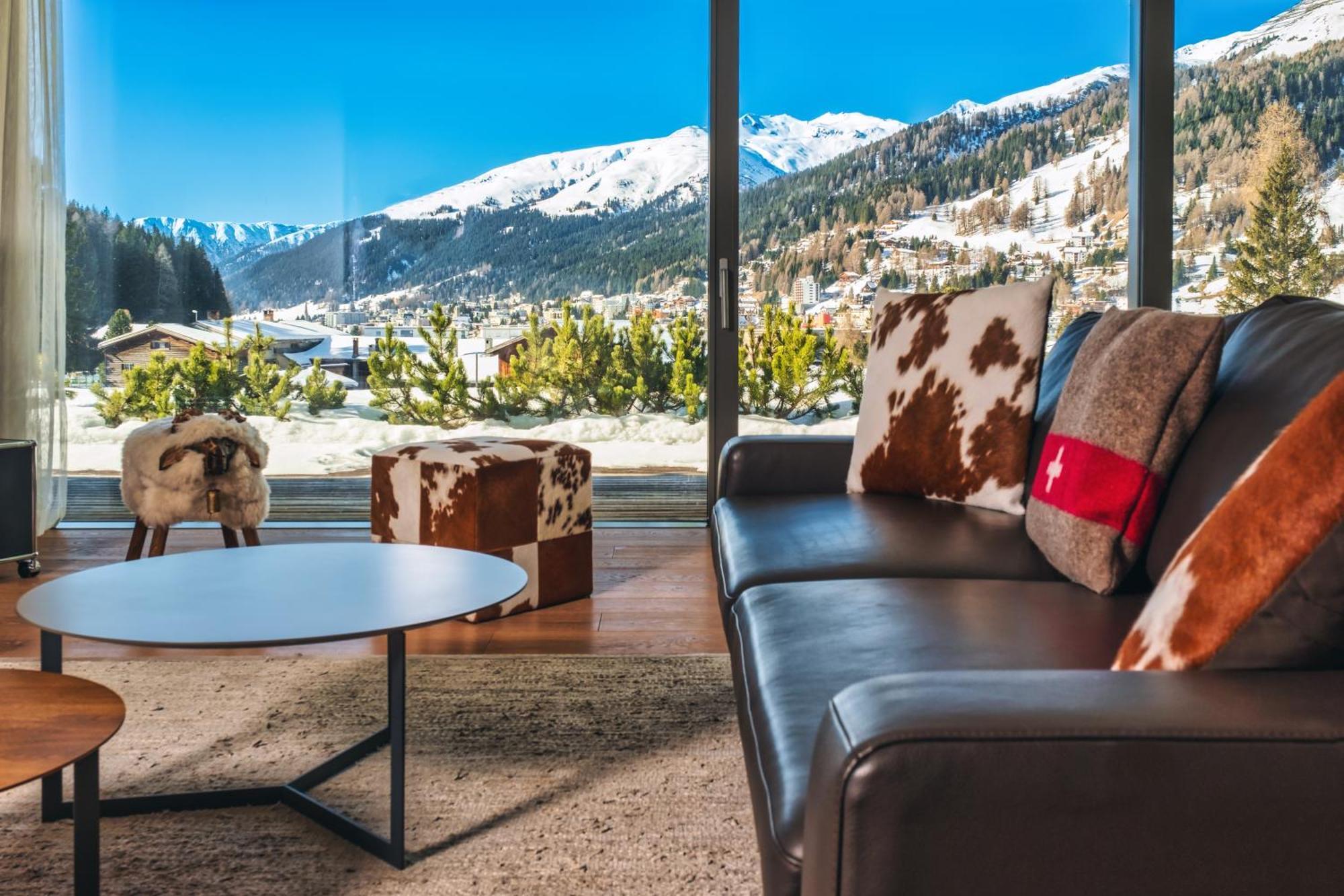 Luxury Panorama Apartment With Alpengold Spa Access Davos Exterior foto